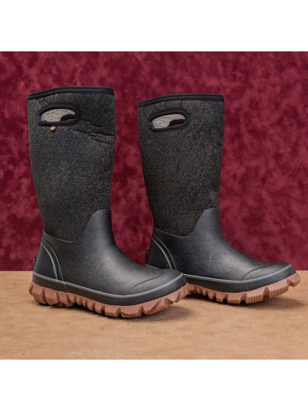 Bogs Women Whiteout Faded Black Slip-on Waterproof Barn Farm Boots 7US EUR38